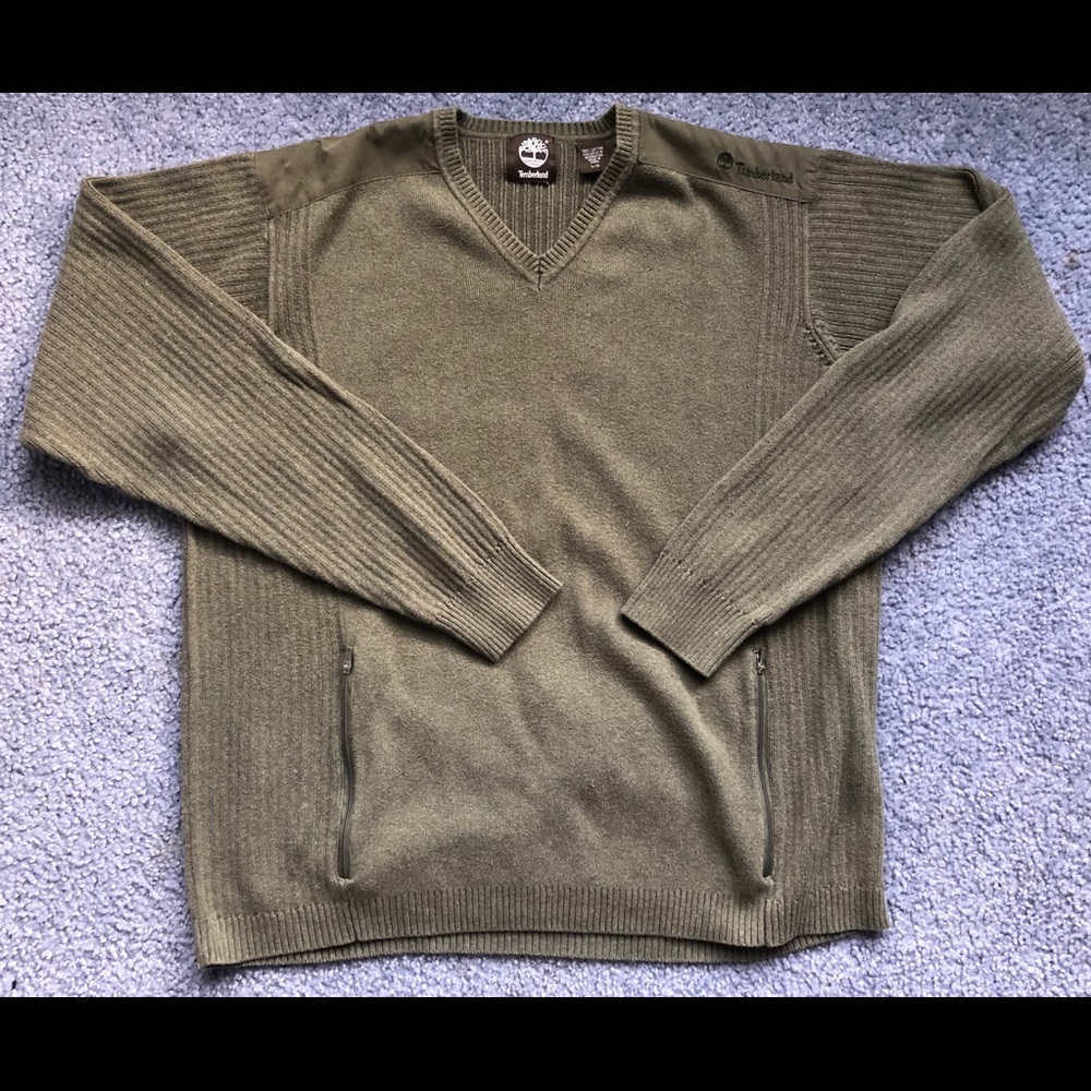 Timberland Mens V-Neck Sweater (Large)